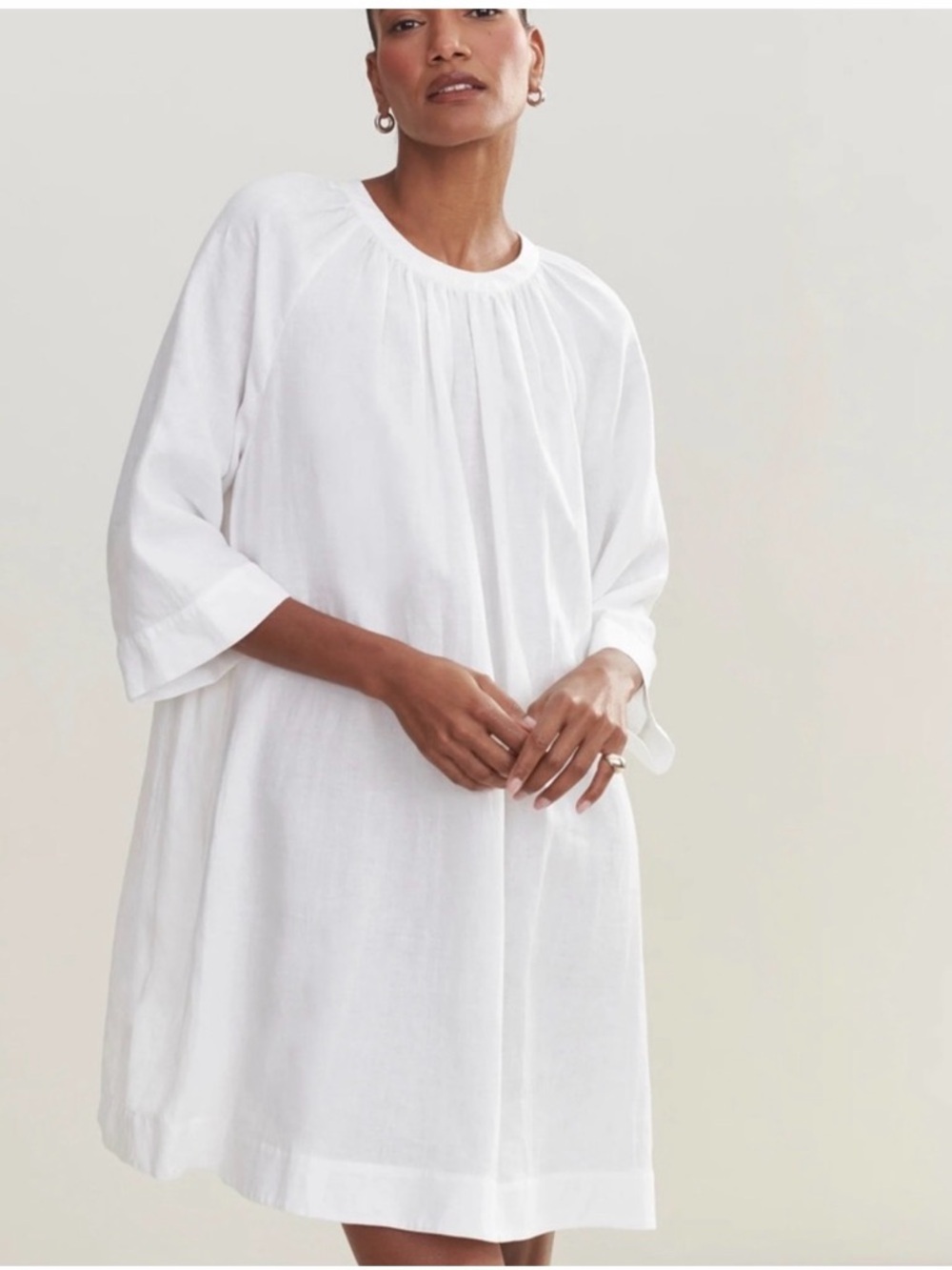 Jenni Kayne August Linen White Mini Dress